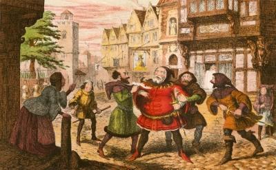 [Cruikshank - John Falstaff Arrested] 