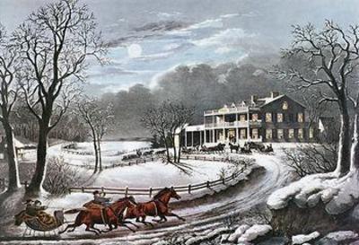 [Currier & Ives - American Winter Scenes, Evening] 