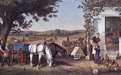 [Currier & Ives - Farm and Fireside] 