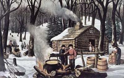 [Currier & Ives - Maple Sugaring] 
