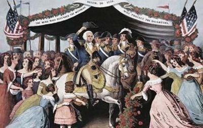 [Currier & Ives - Washington's Reception on the Bridge at Trenton] 