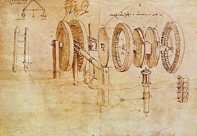 [Da Vinci - Design for Two-Wheeled Hoist] 