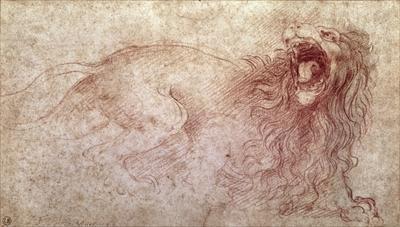[Da Vinci - Sketch of a Roaring Lion] 