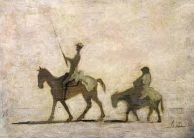 [Daumier - Don Quixote and Sancho Panza] 