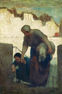 [Daumier - The Washerwoman, 1850] 