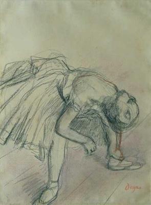 [Degas - Dancer Fixing her Slipper] 