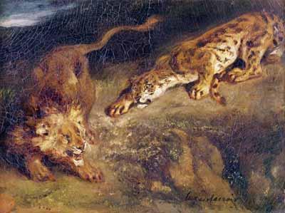 [Delacroix - Tiger and Lion] 