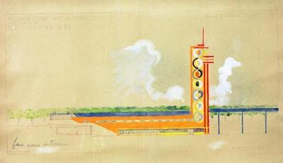 [Delaunay - Sketch for Palais Chemins] 