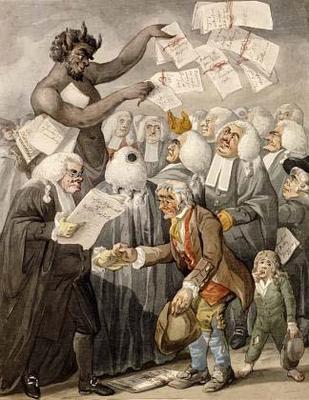 [Dighton - The First Day of Term,  or The Devil among Lawyers] 