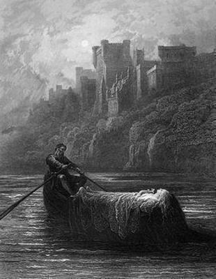 [Dore - Body of Elaine on its Way to King Arthur's Palace] 