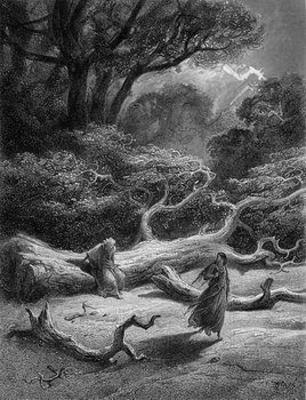 [Dore - Vivien Encloses Merlin in Trees] 