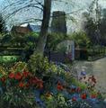 [Red Tulips and Bedfield Church]