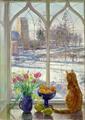 [Snow Shadows and Cat]