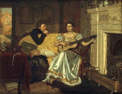 [Edmund Leighton - Say, What shall be the Burden of my Song?] 