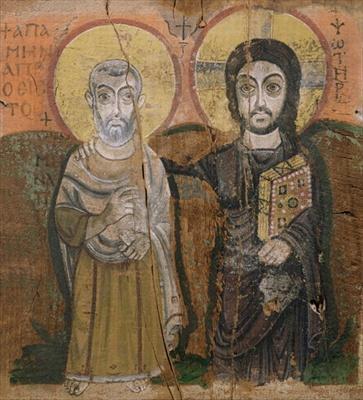 [Egyptian School - Abbott Mena with Christ] 