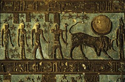 [Egyptian School - Dendera, Hathor Temple Ceiling] 