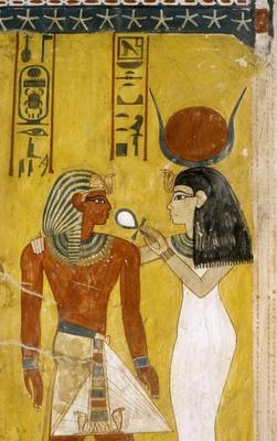 [Egyptian School - Thutmose IV Receiving Life from Hathor] 