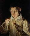 [A Child Blowing on an Ember]