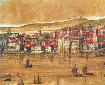 [English School - View of Baynard's Castle] 