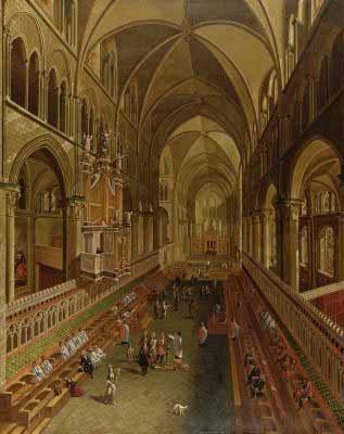 [English School - Interior of Canterbury Cathedral] 
