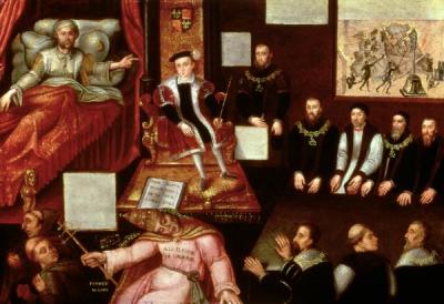 [English School - King Edward VI and the Pope] 