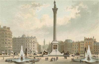 [English School - Nelson's Monument, Trafalgar Square, London] 