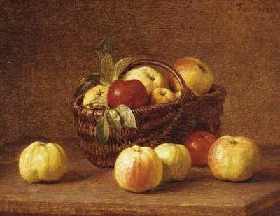[Fantin-Latour - Apples in a Basket on a Table] 