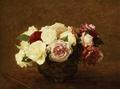 [Roses in a Small Vase]