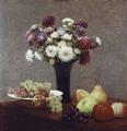 [Still Life with Dahlias and Fruit]