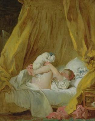 [Fragonard - La Gimblette, Girl with a Dog] 