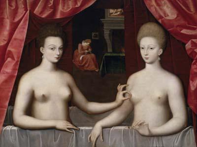 [French School - Gabrielle d'Estrees and One of her Sisters] 