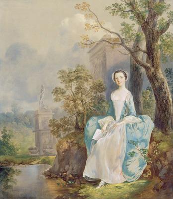 [Gainsborough - Girl with a Book Seated in a Park] 