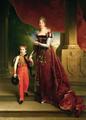 [Marie Amelie de Bourbon, Duchess of Orleans and her Son]