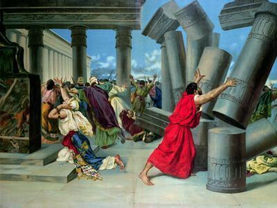 [German School - Samson and Delilah, Destruction of the Temple] 