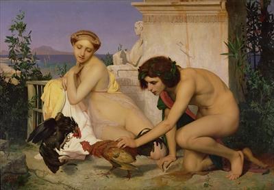 [Gerome - The Cockfight, aka Young Greeks Encouraging Cocks to Fight] 