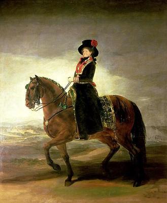 [Goya - Equestrian Portrait of Queen Maria Luisa, wife of King Charles IV of Spain] 