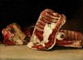 [Still Life of Sheep's Ribs and Head, The Butcher's Counter]