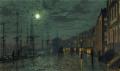 [City Docks by Moonlight]