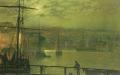 [A View of Whitby Harbour by Moonlight]