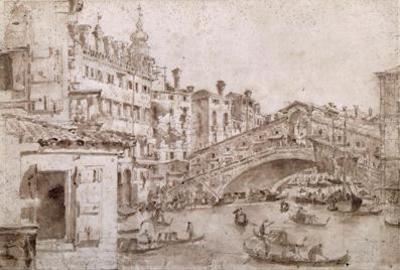 [Guardi - The Rialto Bridge, Venice, 1770] 