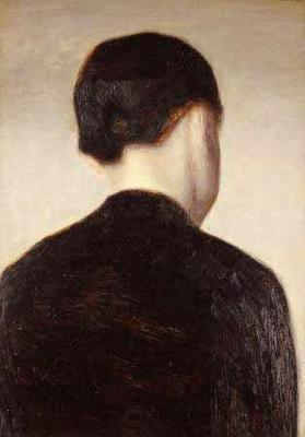 [Hammershoi - A Girl From Behind, Half Length] 