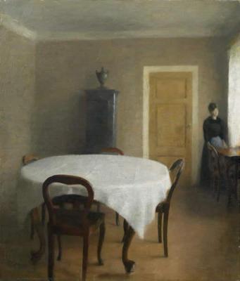 [Hammershoi - Interior, the Dining Room in Hammersh&oslash;i's Childhood Home] 