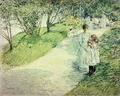 [Promenaders in the Garden]