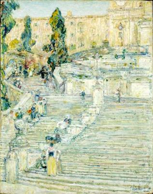 [Hassam - The Spanish Steps, Rome] 