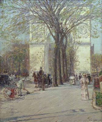 [Hassam - Washington Arch, Spring] 