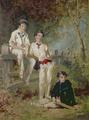 [Three Young Cricketers]