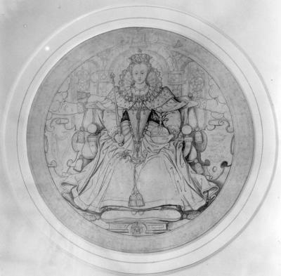 [Hilliard - Design for the obverse of Queen Elizabeth I's Great Seal] 