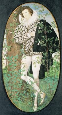 [Hilliard - A Young Man Leaning Against a Tree Among Roses] 