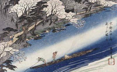 [Hiroshige - Cherry Blossoms at Arashiyama] 