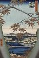 [Maple Leaves and the Tekona Shrine and Bridge at Mama]